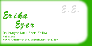 erika ezer business card